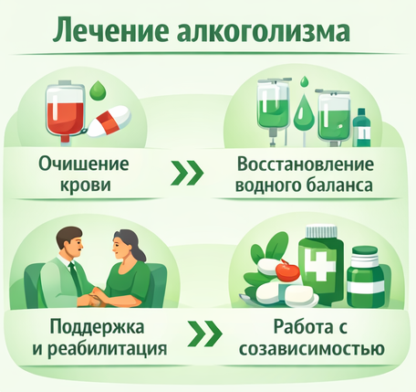 лечение алкоголизма в Моршанске этапы